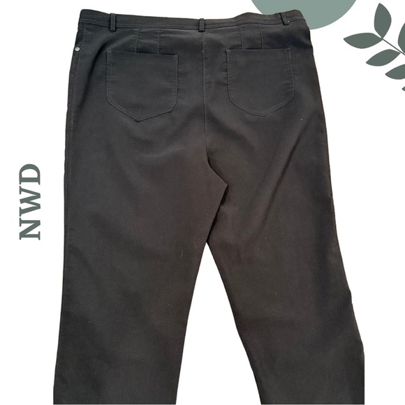 🛍️3/$40 NWD Plus Black Pants Pockets Belt Loops Stretchy - Size 1X - Picture 4 of 6